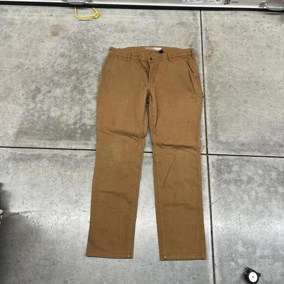 vintage carhartt tan relaxed fit cargo pants size 14 WOMENS - Picture 2 of 4